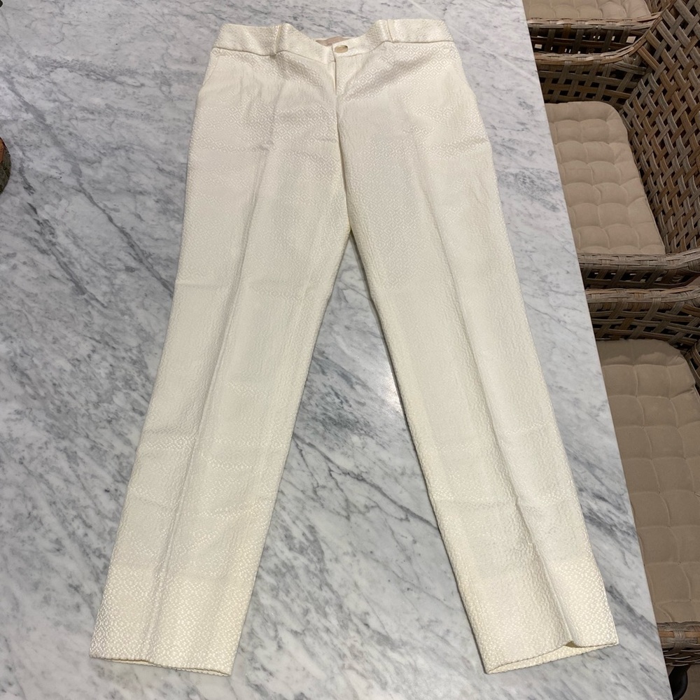 Banana Republic cream cropped pants
